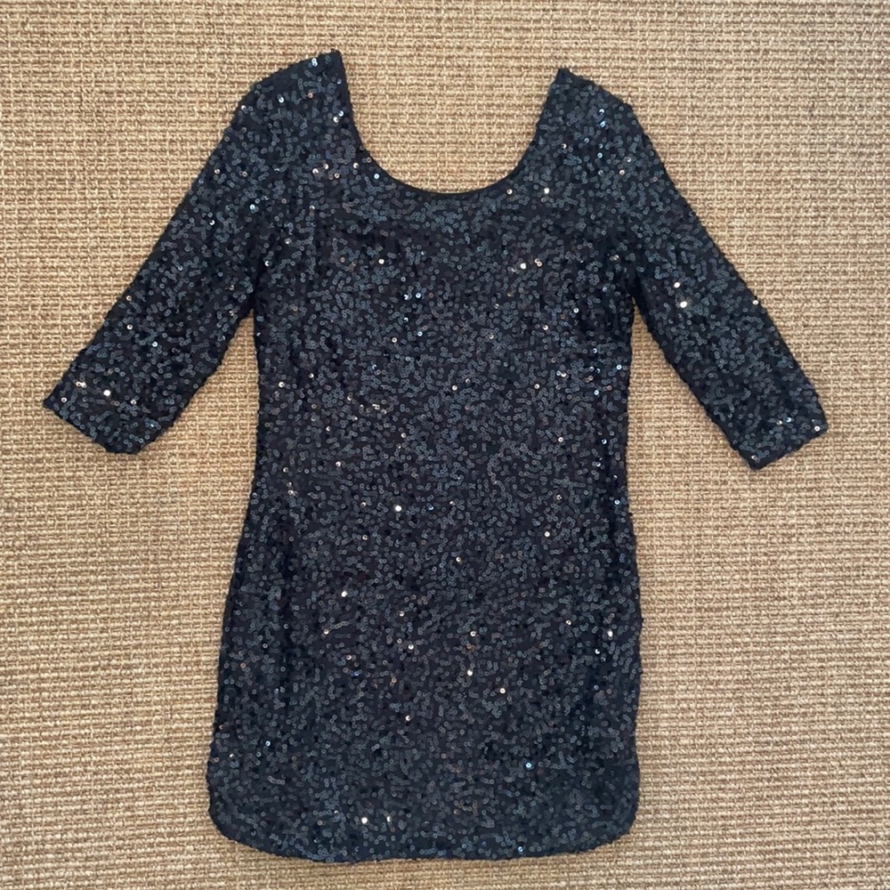 Black Sequin Dress